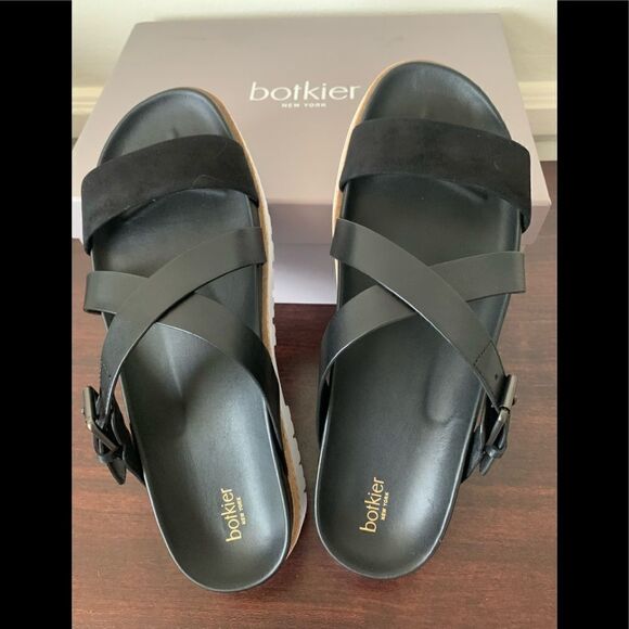 Botkier New York Jupiter platform slide leather sandal size 9,5 black - Picture 5 of 8